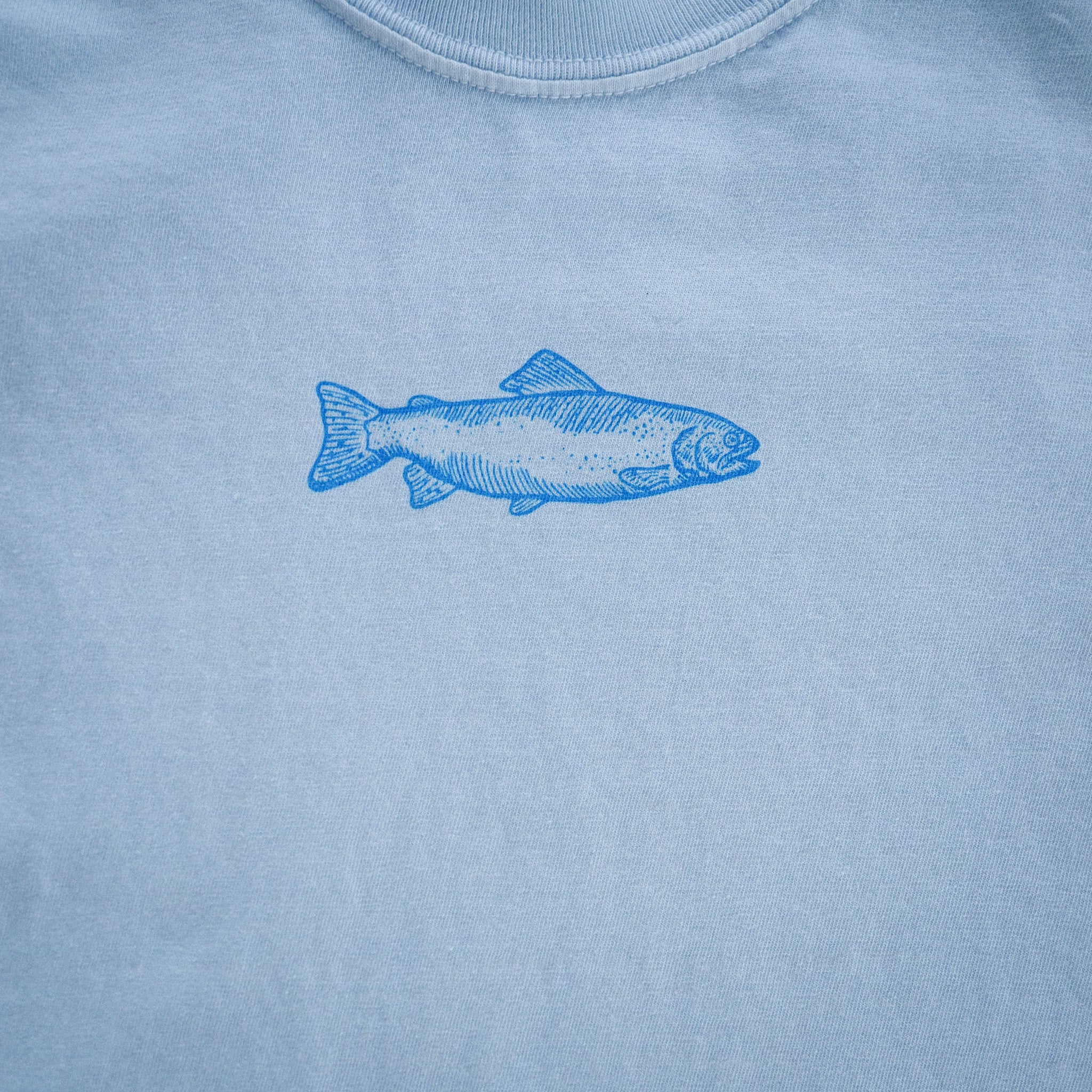 "Swims with the Fishes" Tee - Blue - Intrigue Ink Visit Bozeman, Unique Shopping Boutique in Montana, Work from Home Clothes for Women