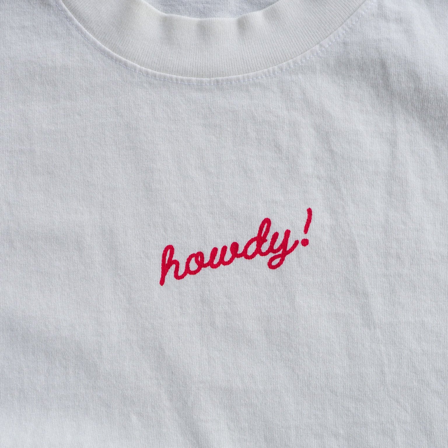 "Howdy!" Tee in Ivory - Intrigue Ink Visit Bozeman, Unique Shopping Boutique in Montana, Work from Home Clothes for Women