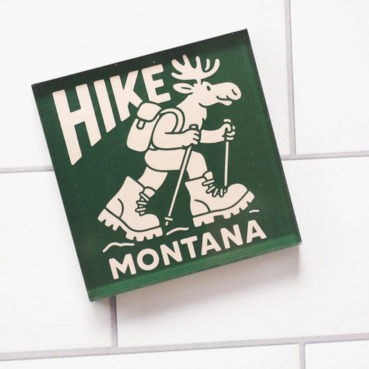 "Hike Montana" Magnet - Intrigue Ink Visit Bozeman, Unique Shopping Boutique in Montana, Work from Home Clothes for Women