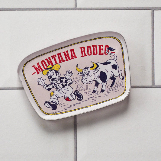 "Montana Rodeo" Magnet - Intrigue Ink Visit Bozeman, Unique Shopping Boutique in Montana, Work from Home Clothes for Women