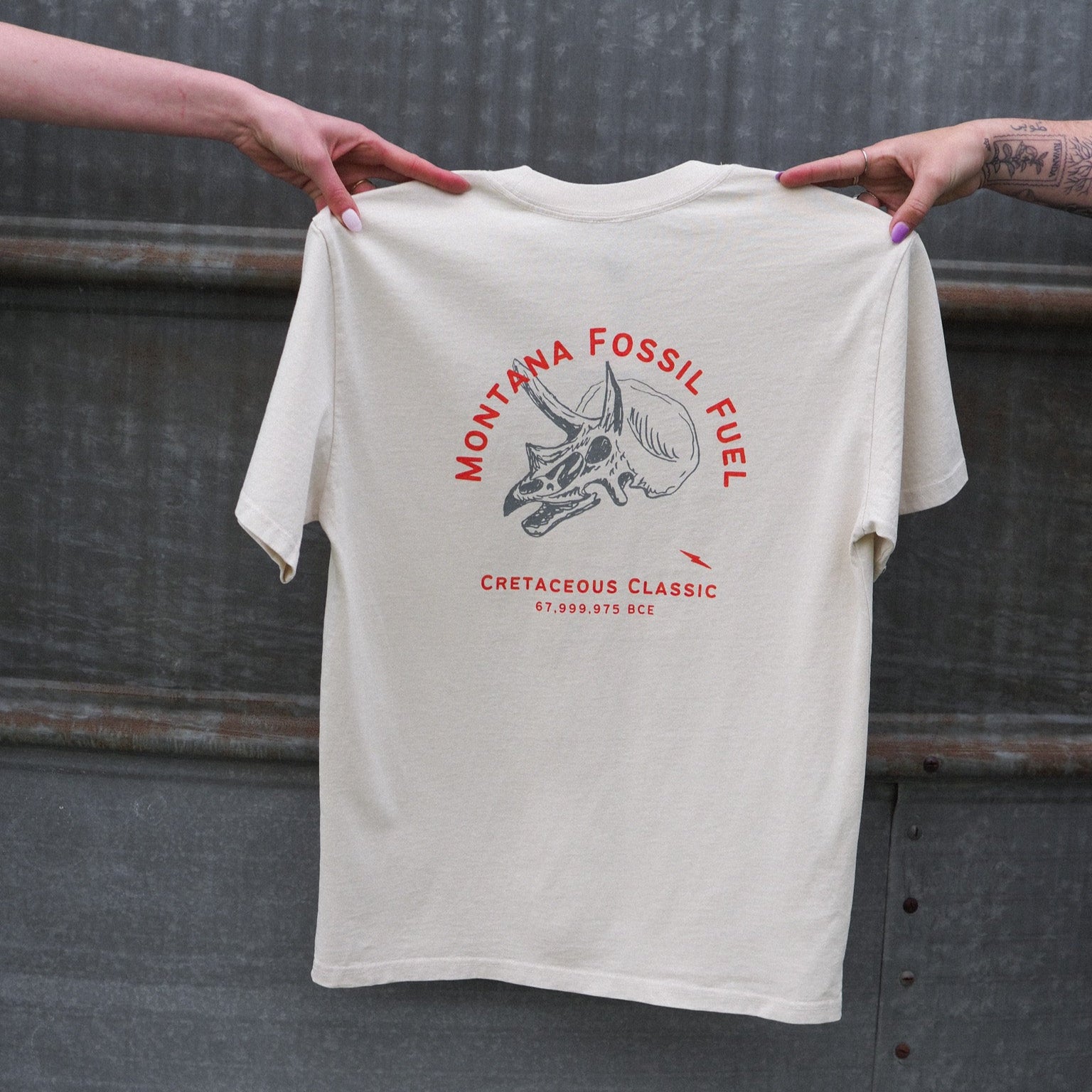 "Montana Fossil Fuel" Heavy Tee - Intrigue Ink Visit Bozeman, Unique Shopping Boutique in Montana, Work from Home Clothes for Women