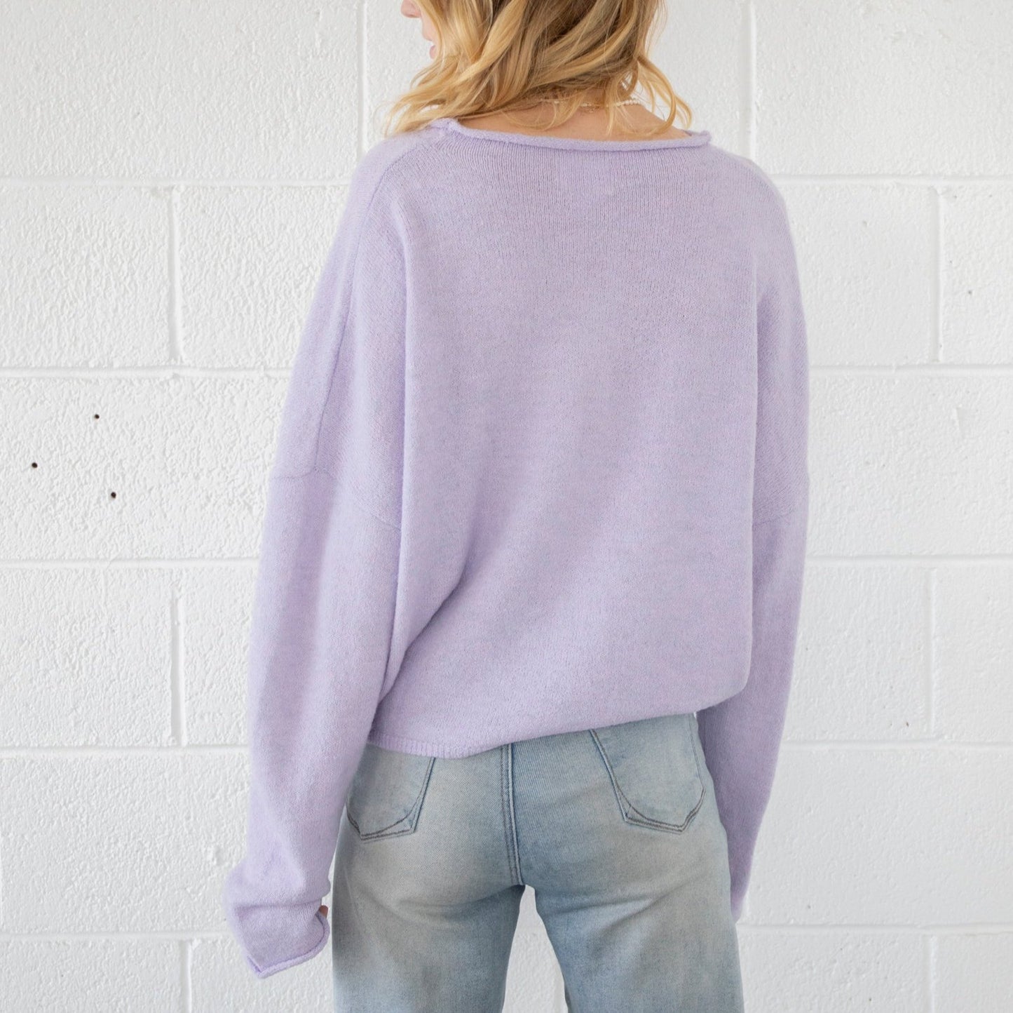 Button Up Cardigan - Lavender