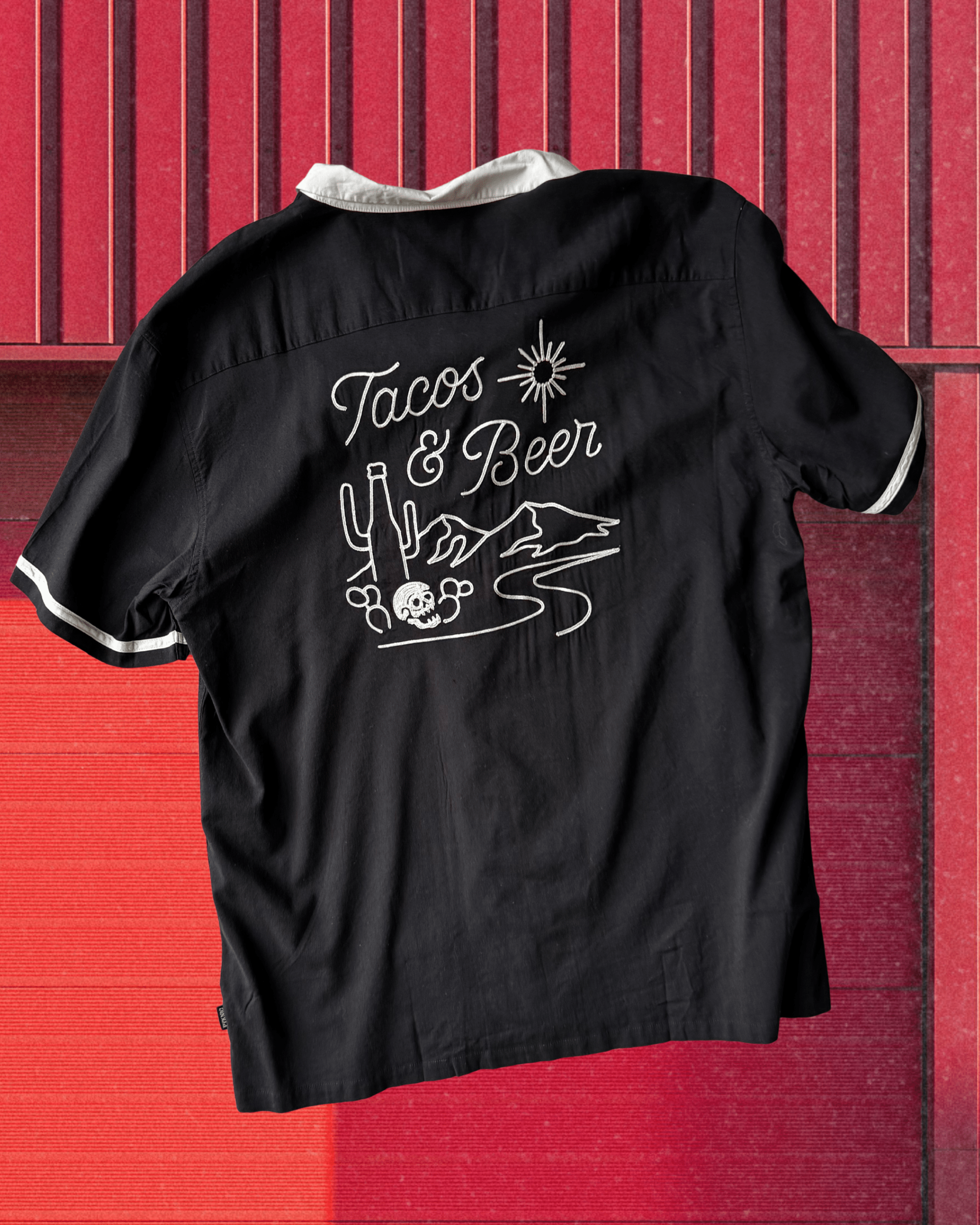 Tacos & Beer Button Down Up - Intrigue Ink Visit Bozeman, Unique Shopping Boutique in Montana, Work from Home Clothes for Women