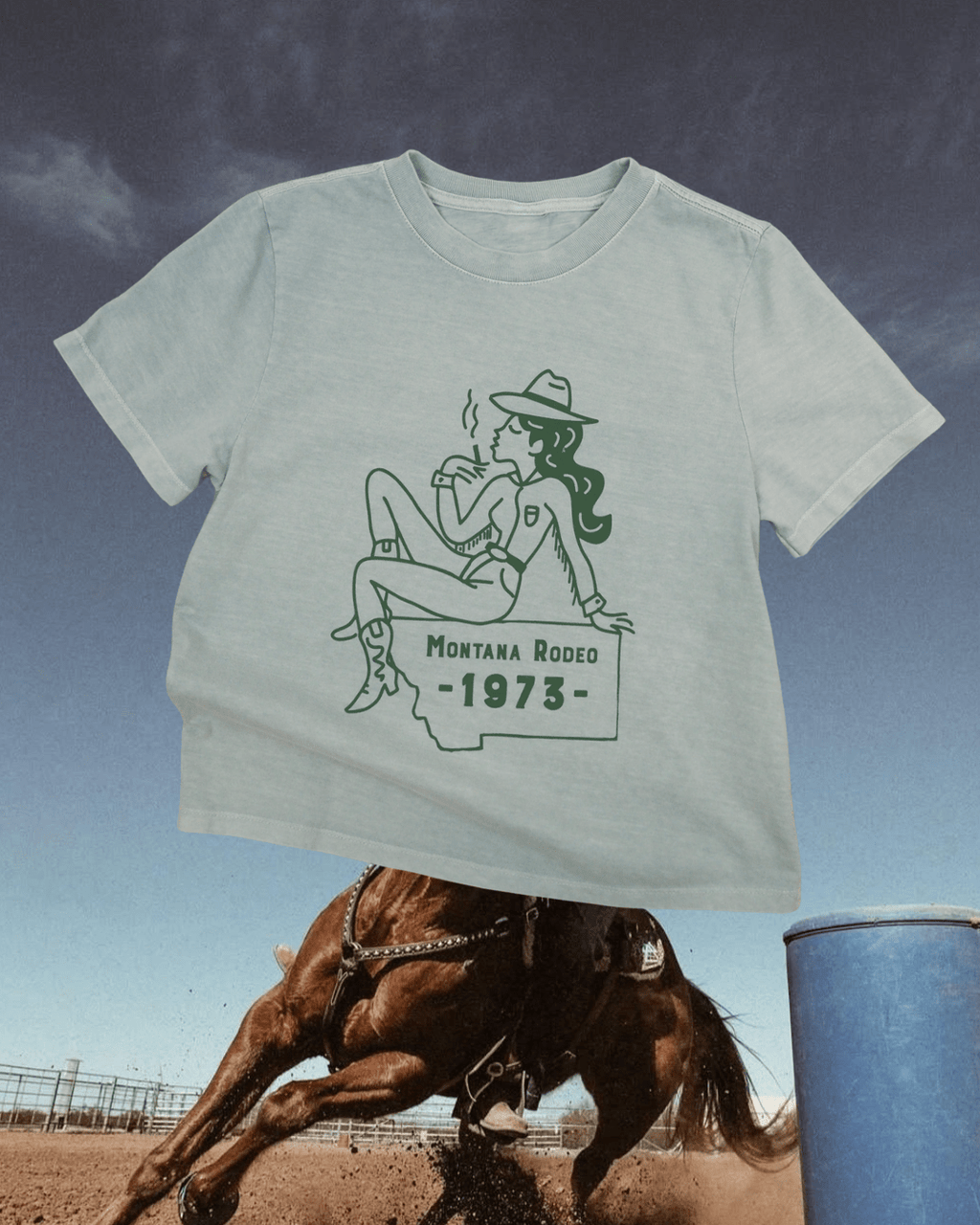 "Montana Rodeo" Favorite Tee - Intrigue Ink Visit Bozeman, Unique Shopping Boutique in Montana, Work from Home Clothes for Women