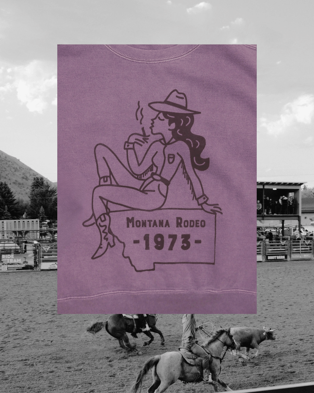 "Montana Rodeo" Crop Pullover - Intrigue Ink Visit Bozeman, Unique Shopping Boutique in Montana, Work from Home Clothes for Women