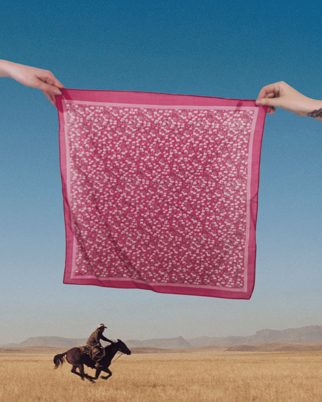 Floral Cotton Bandana - Pink - Intrigue Ink Visit Bozeman, Unique Shopping Boutique in Montana, Work from Home Clothes for Women