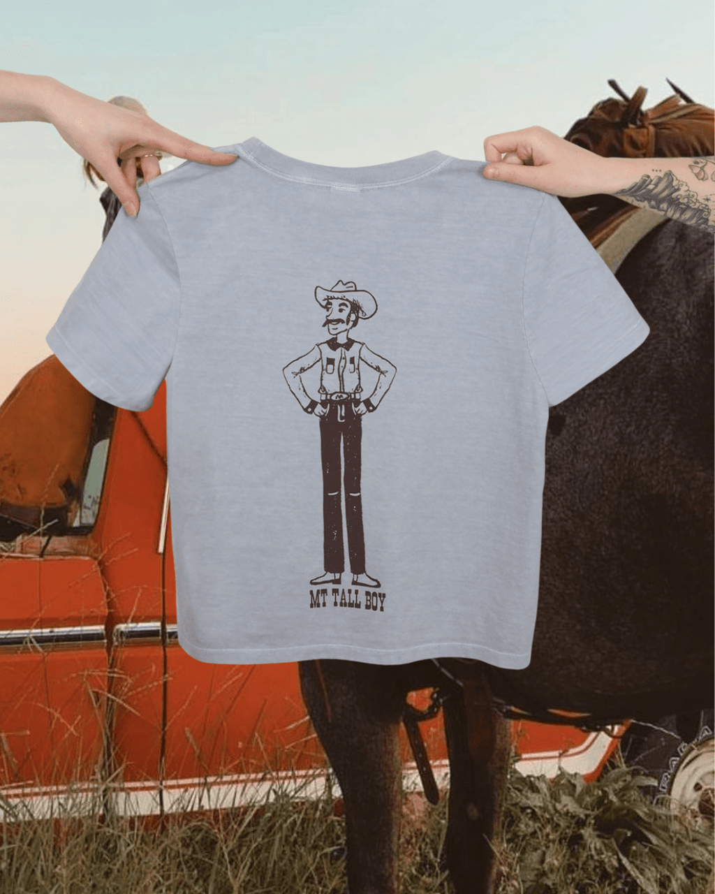 "Montana Tall Boy" Favorite Tee - Intrigue Ink Visit Bozeman, Unique Shopping Boutique in Montana, Work from Home Clothes for Women