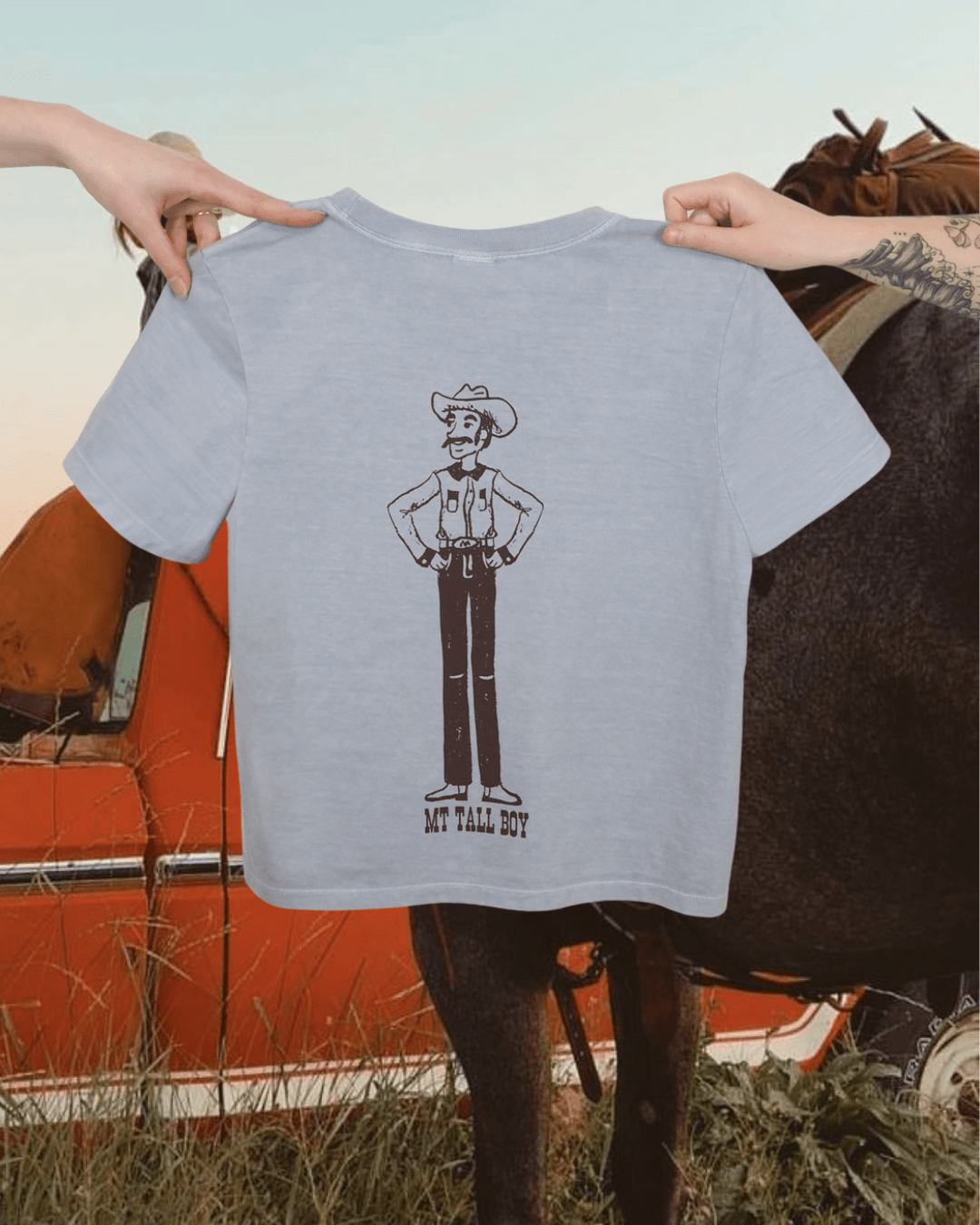 "Montana Tall Boy" Favorite Tee - Intrigue Ink Visit Bozeman, Unique Shopping Boutique in Montana, Work from Home Clothes for Women