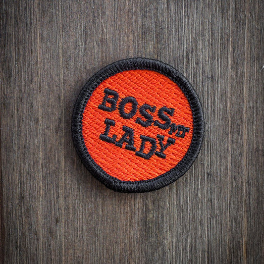 Boss Lady Round Patch - Intrigue Ink Visit Bozeman, Unique Shopping Boutique in Montana, Work from Home Clothes for Women
