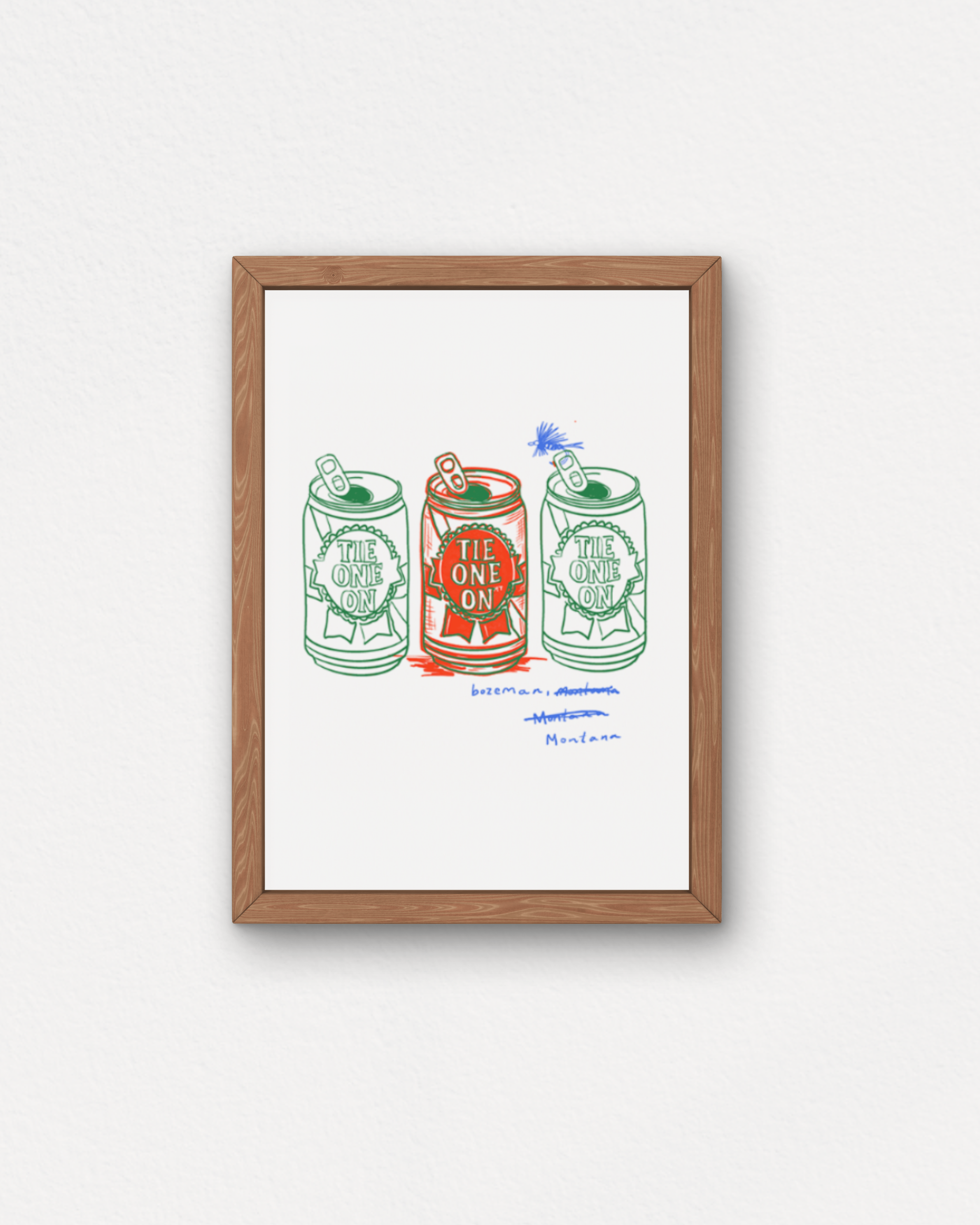 "Tie One On" Small Poster - Intrigue Ink Visit Bozeman, Unique Shopping Boutique in Montana, Work from Home Clothes for Women