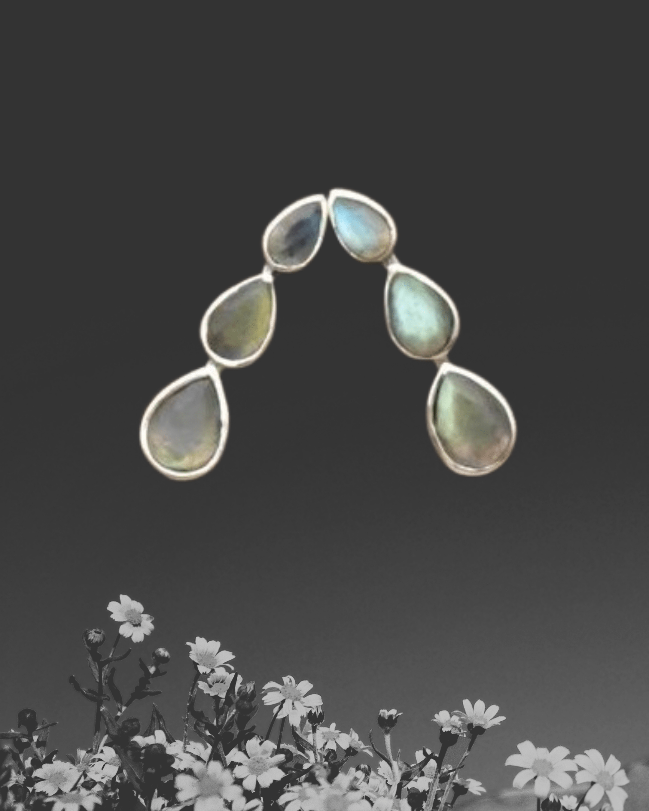 Triple Teardrop Faceted Stone Brass Ear Climber - Intrigue Ink Visit Bozeman, Unique Shopping Boutique in Montana, Work from Home Clothes for Women