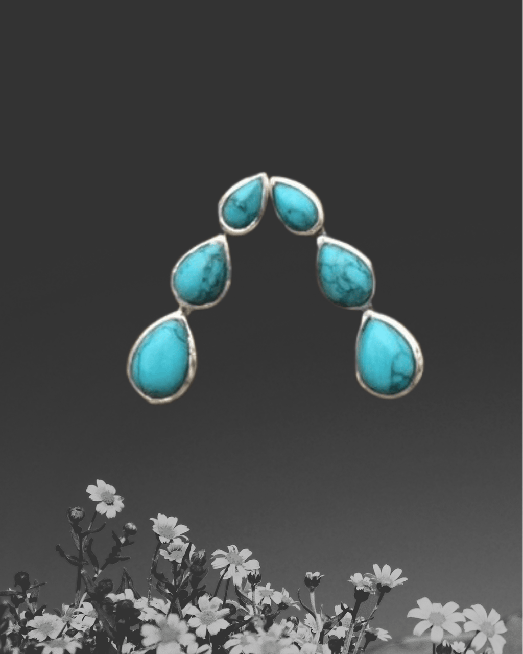 Triple Teardrop Faceted Stone Brass Ear Climber - Intrigue Ink Visit Bozeman, Unique Shopping Boutique in Montana, Work from Home Clothes for Women