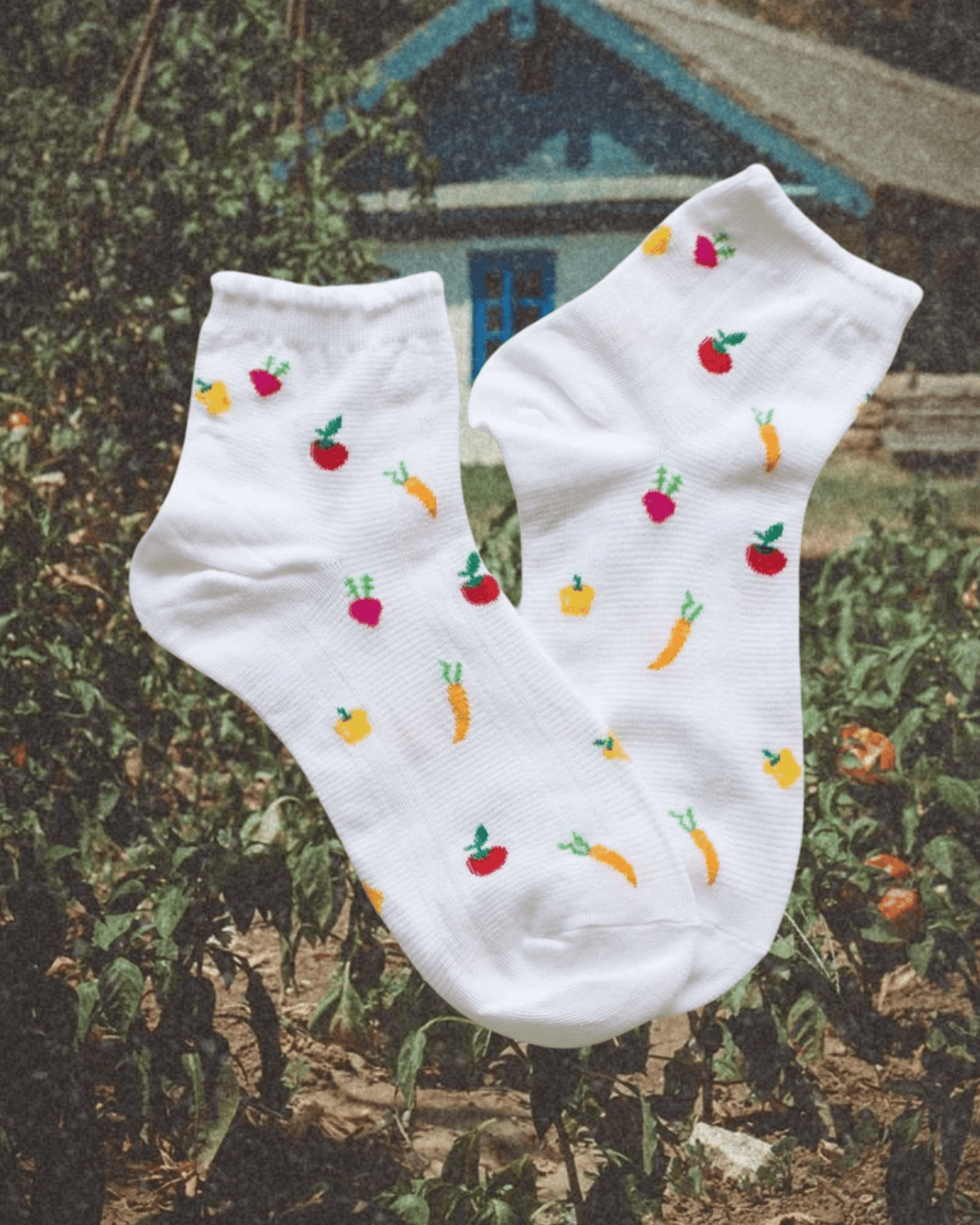 Vegetables Ankle Socks - Ivory - Intrigue Ink Visit Bozeman, Unique Shopping Boutique in Montana, Work from Home Clothes for Women