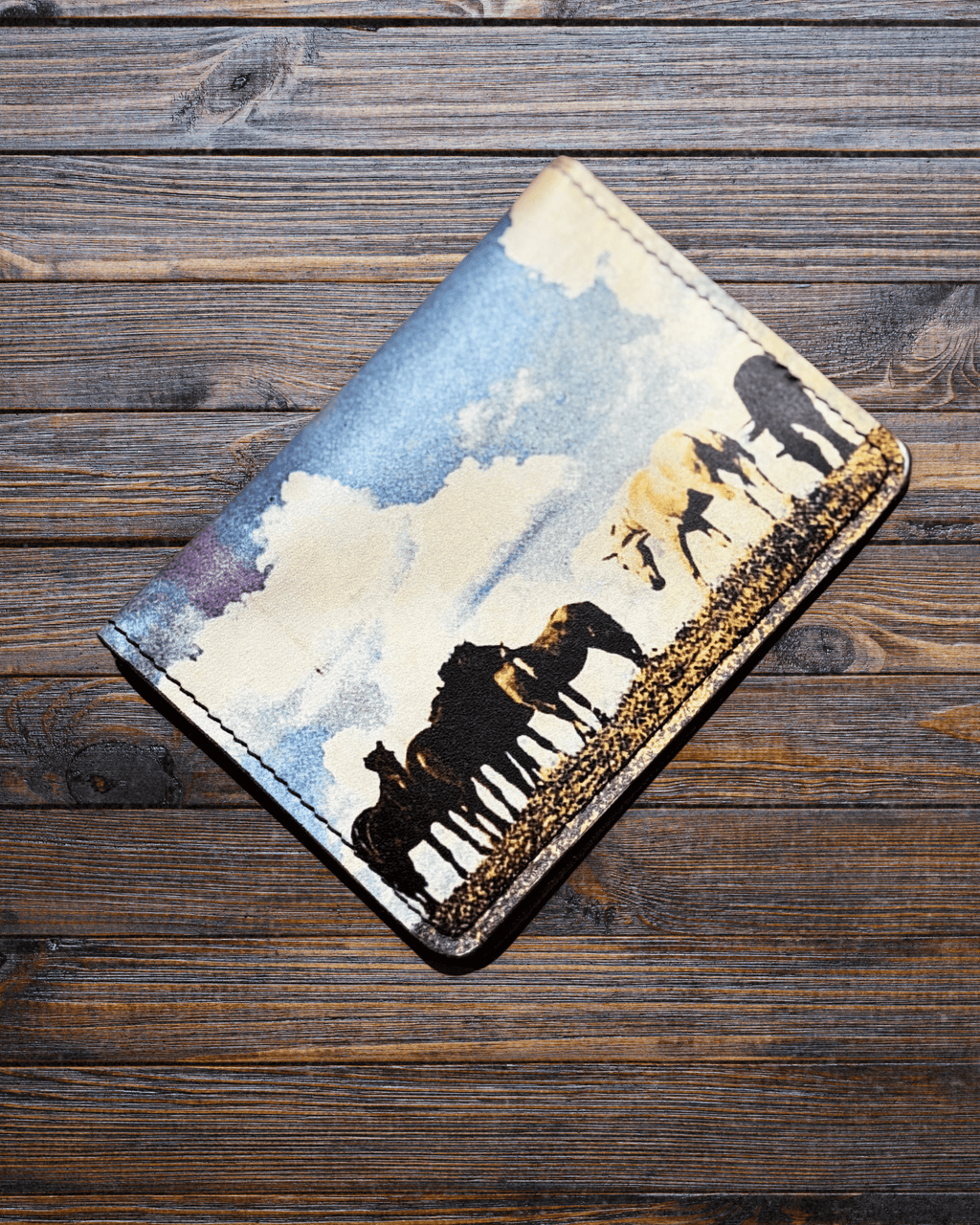 Leather Cardholder Wallet - Horses - Intrigue Ink Visit Bozeman, Unique Shopping Boutique in Montana, Work from Home Clothes for Women