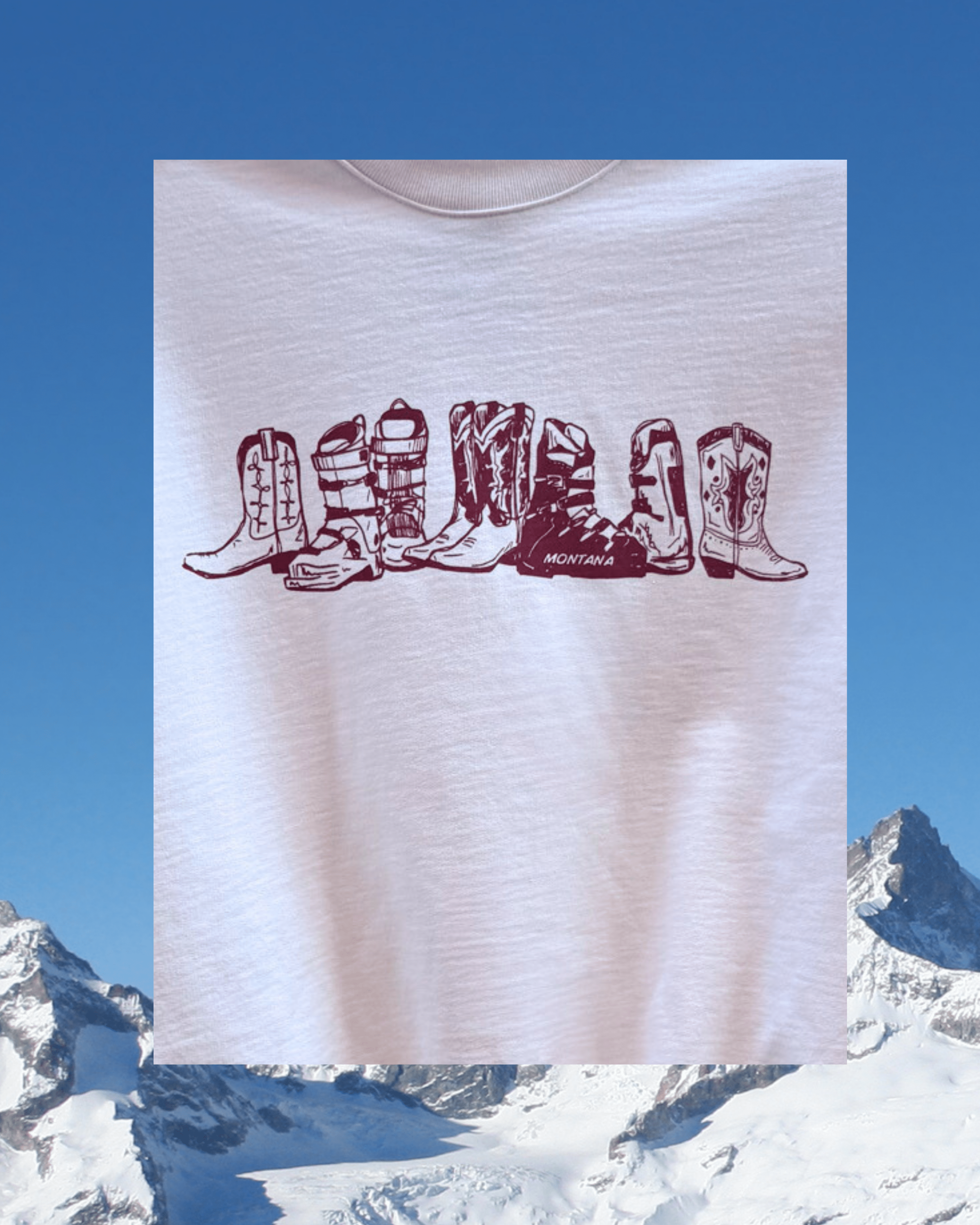 "Western Winter" Sweatshirt in Ivory - Intrigue Ink Visit Bozeman, Unique Shopping Boutique in Montana, Work from Home Clothes for Women