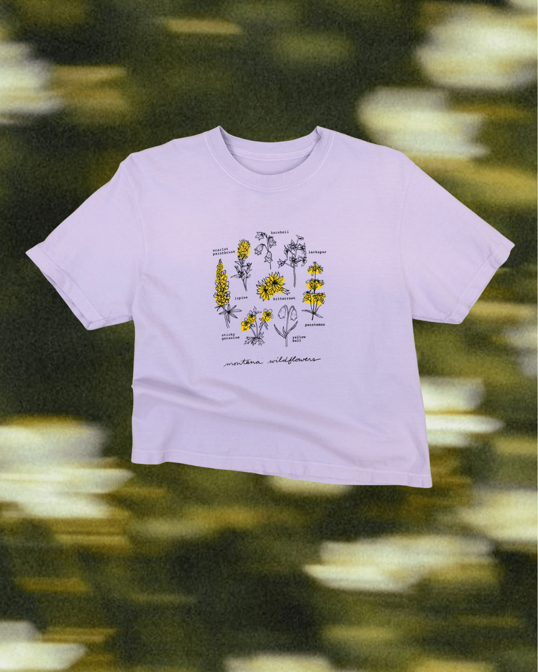 "Wildflowers" Crop Tee - Intrigue Ink Visit Bozeman, Unique Shopping Boutique in Montana, Work from Home Clothes for Women