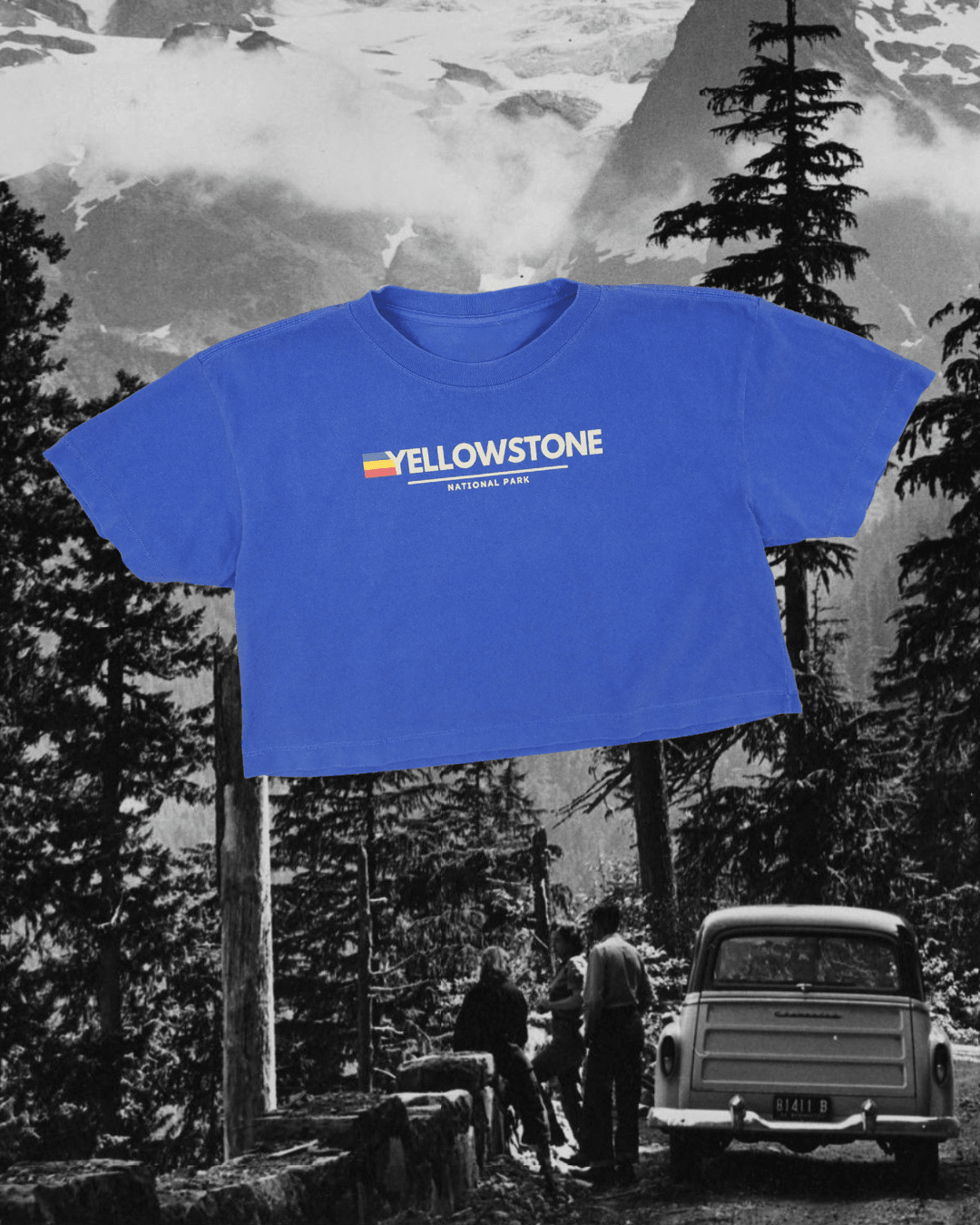 "Yellowstone Memories" Crop Tee - Intrigue Ink Visit Bozeman, Unique Shopping Boutique in Montana, Work from Home Clothes for Women