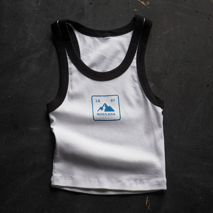 "Montana State Badge" Crop Tank - Intrigue Ink Visit Bozeman, Unique Shopping Boutique in Montana, Work from Home Clothes for Women