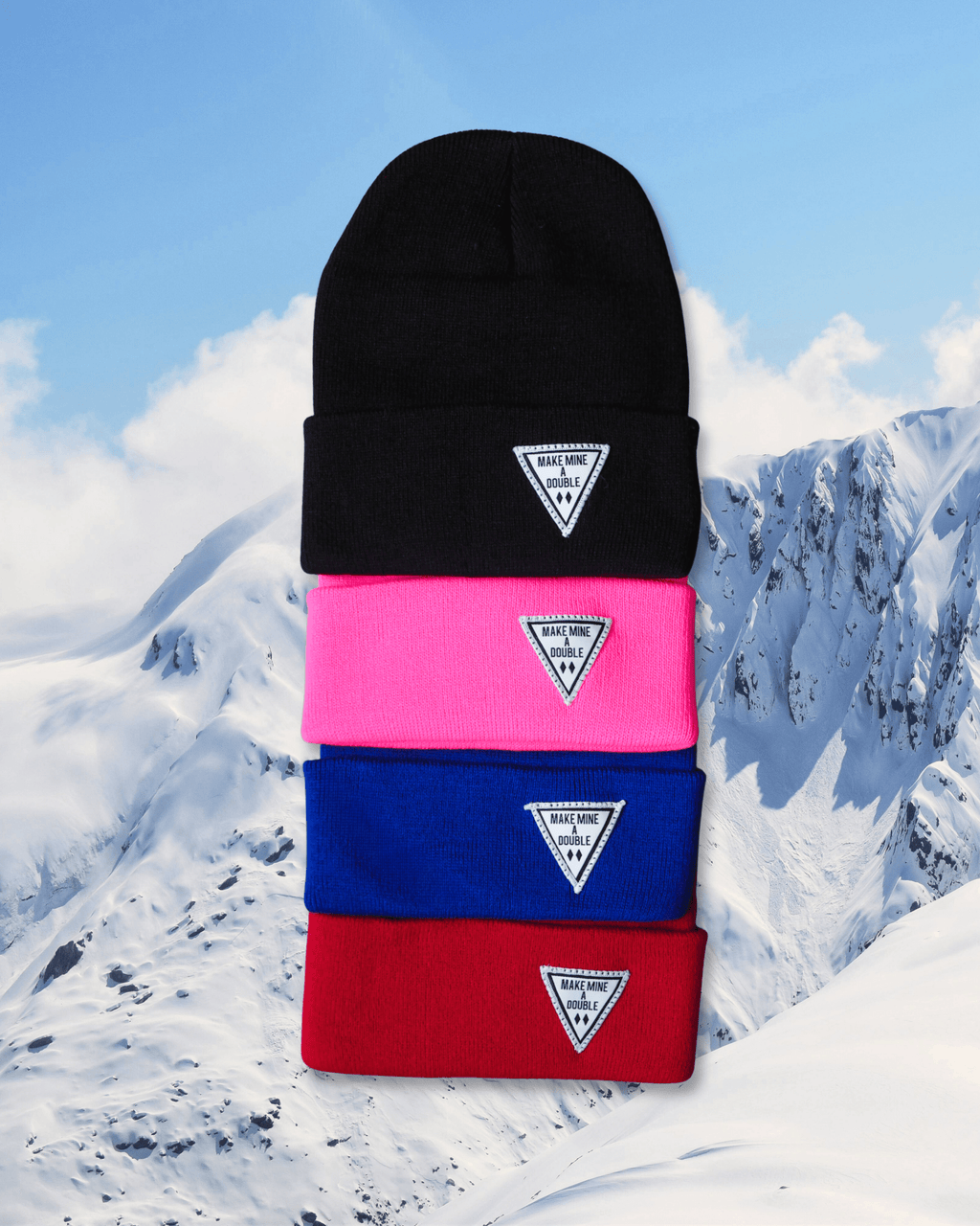 "Make Mine a Double" Beanie in Pink - Intrigue Ink Visit Bozeman, Unique Shopping Boutique in Montana, Work from Home Clothes for Women