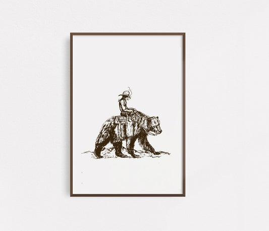 "Bear Back" Poster - Intrigue Ink Visit Bozeman, Unique Shopping Boutique in Montana, Work from Home Clothes for Women