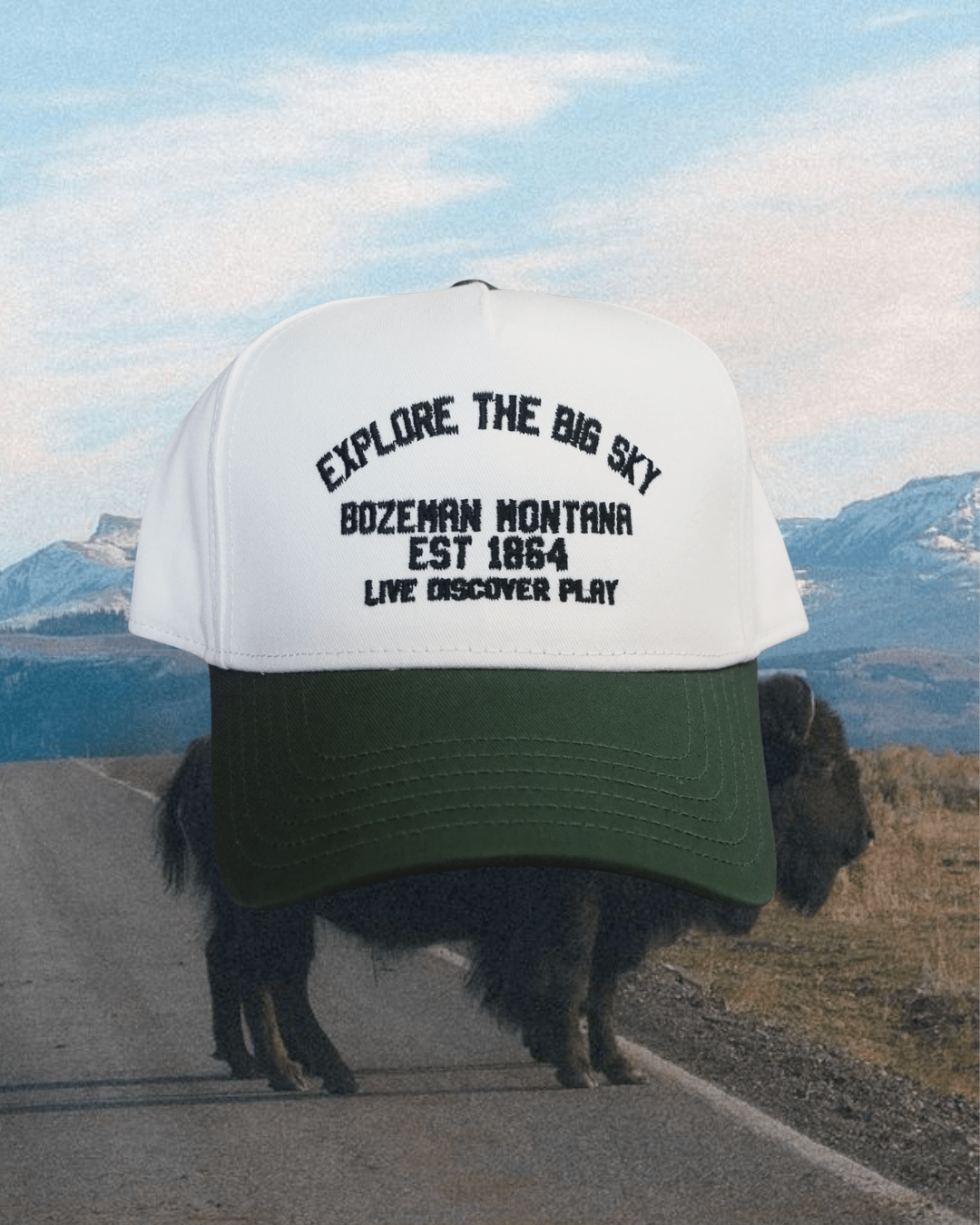 "Explore" Canvas Hat - Intrigue Ink Visit Bozeman, Unique Shopping Boutique in Montana, Work from Home Clothes for Women
