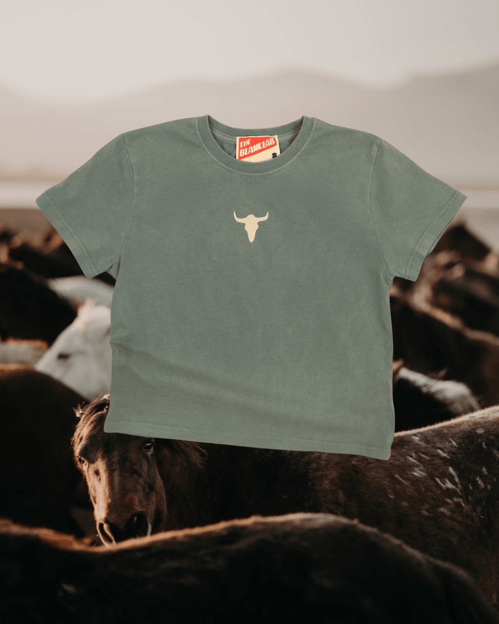 "Bison Skull" Perfect Tee - Intrigue Ink Visit Bozeman, Unique Shopping Boutique in Montana, Work from Home Clothes for Women