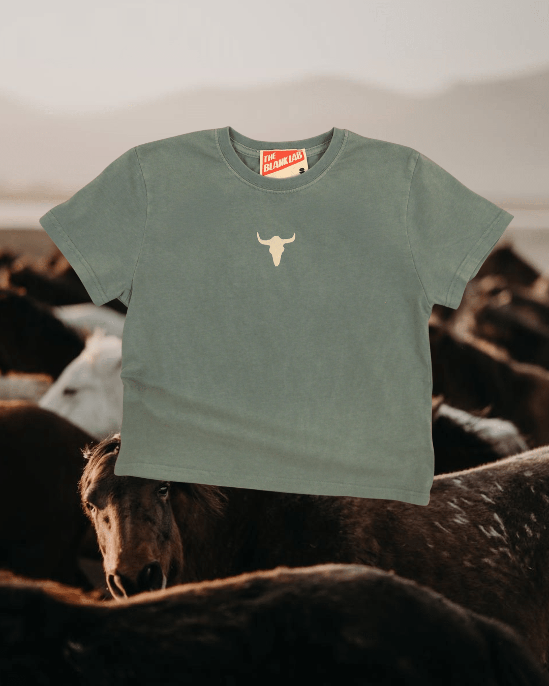 "Bison Skull" Perfect Tee - Intrigue Ink Visit Bozeman, Unique Shopping Boutique in Montana, Work from Home Clothes for Women