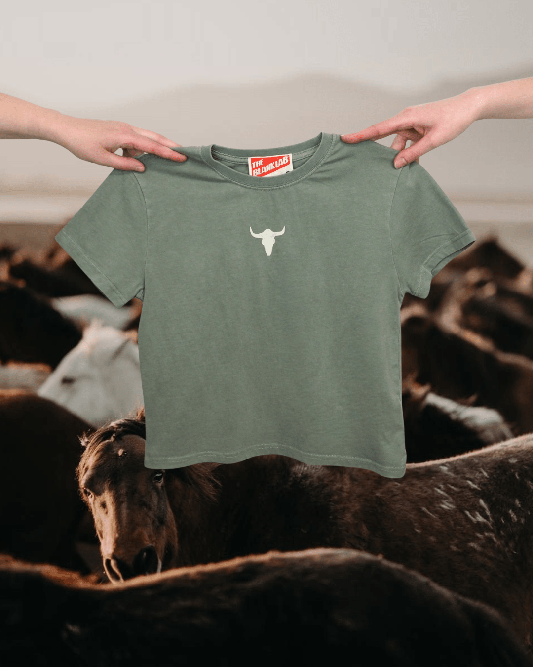 "Bison Skull" Perfect Tee - Intrigue Ink Visit Bozeman, Unique Shopping Boutique in Montana, Work from Home Clothes for Women