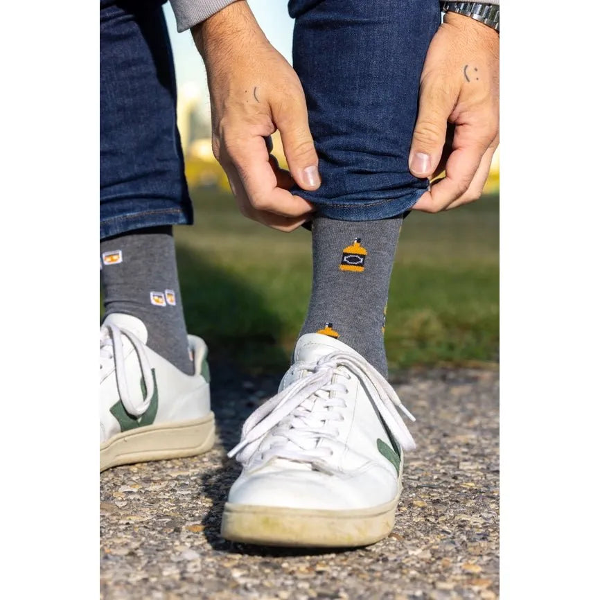 Men's Socks | Whiskey & Glass | Mismatched - Intrigue Ink Visit Bozeman, Unique Shopping Boutique in Montana, Work from Home Clothes for Women