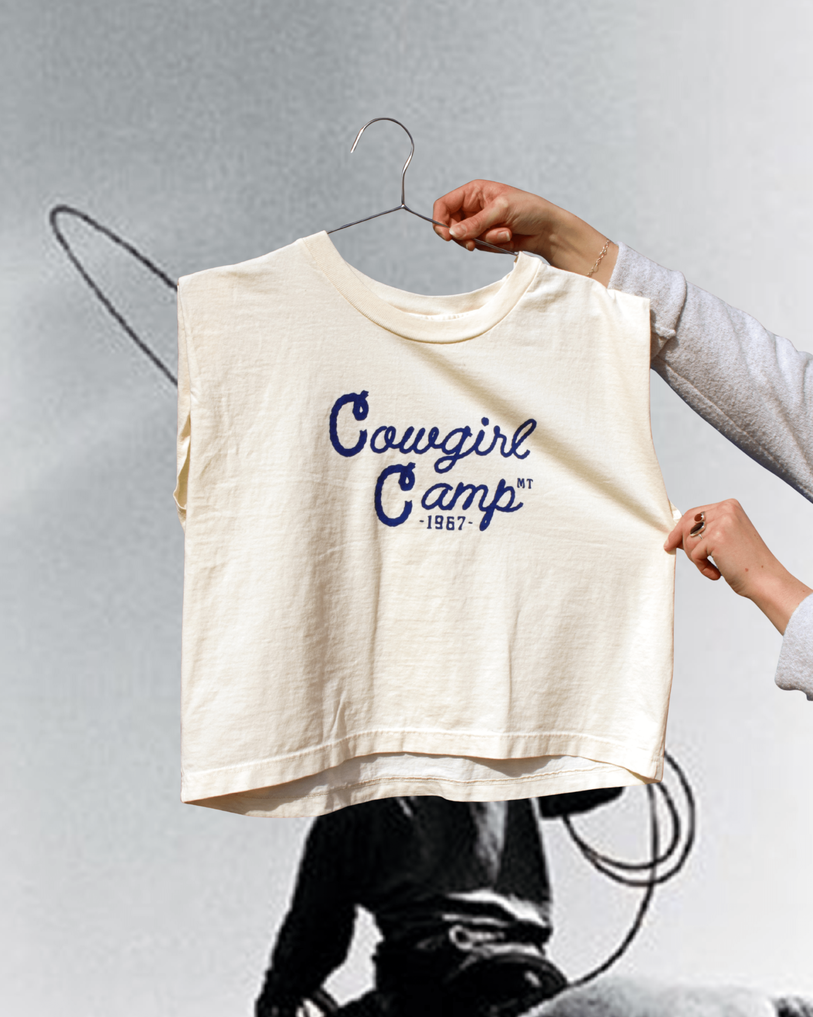 "Cowgirl Camp" Muscle Tank - Intrigue Ink Visit Bozeman, Unique Shopping Boutique in Montana, Work from Home Clothes for Women