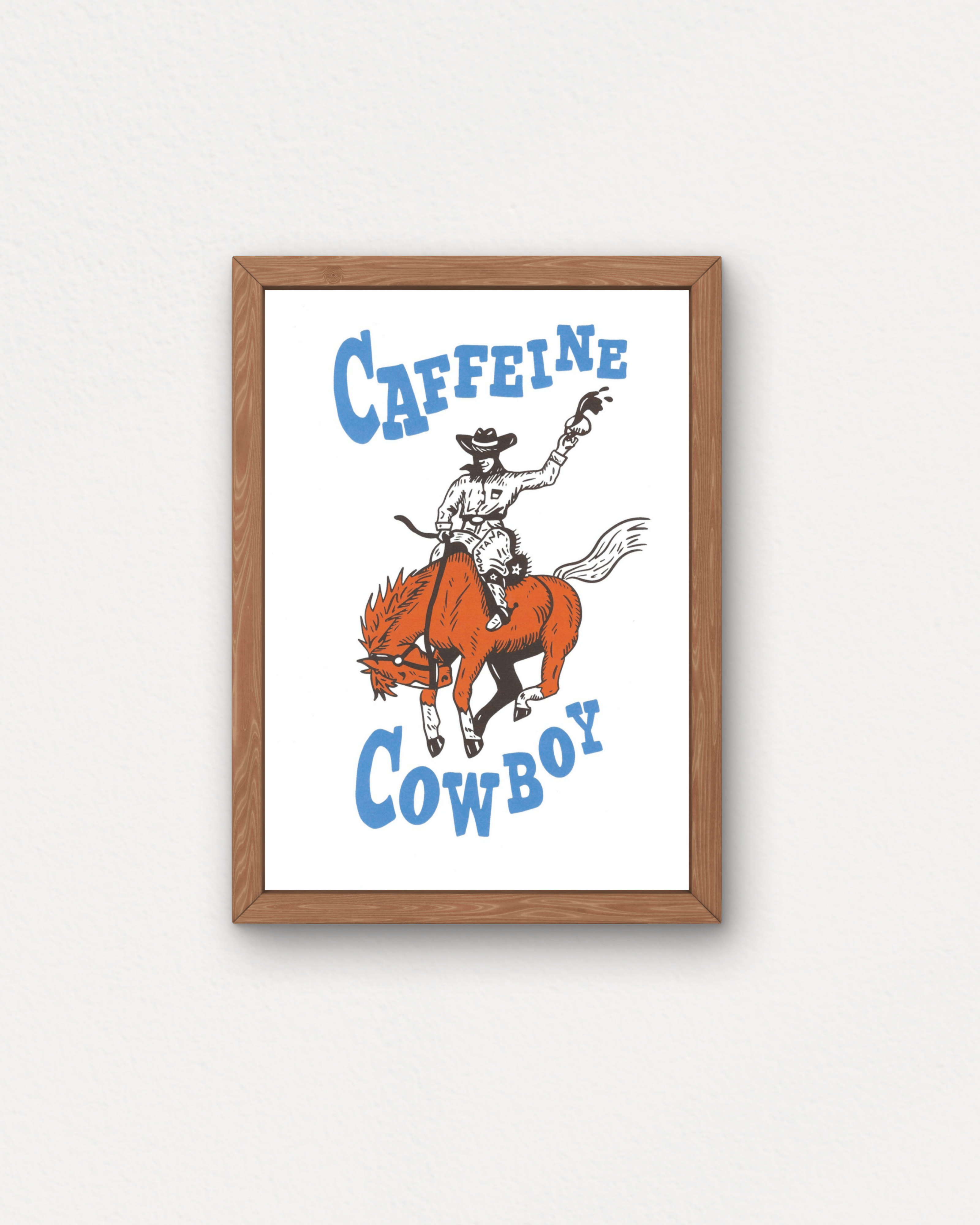 "Caffeine Cowboy" Small Poster - Intrigue Ink Visit Bozeman, Unique Shopping Boutique in Montana, Work from Home Clothes for Women