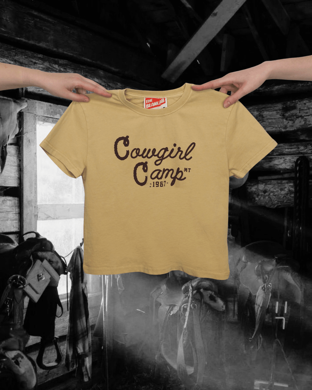 "Cowgirl Camp" Perfect Tee - Intrigue Ink Visit Bozeman, Unique Shopping Boutique in Montana, Work from Home Clothes for Women
