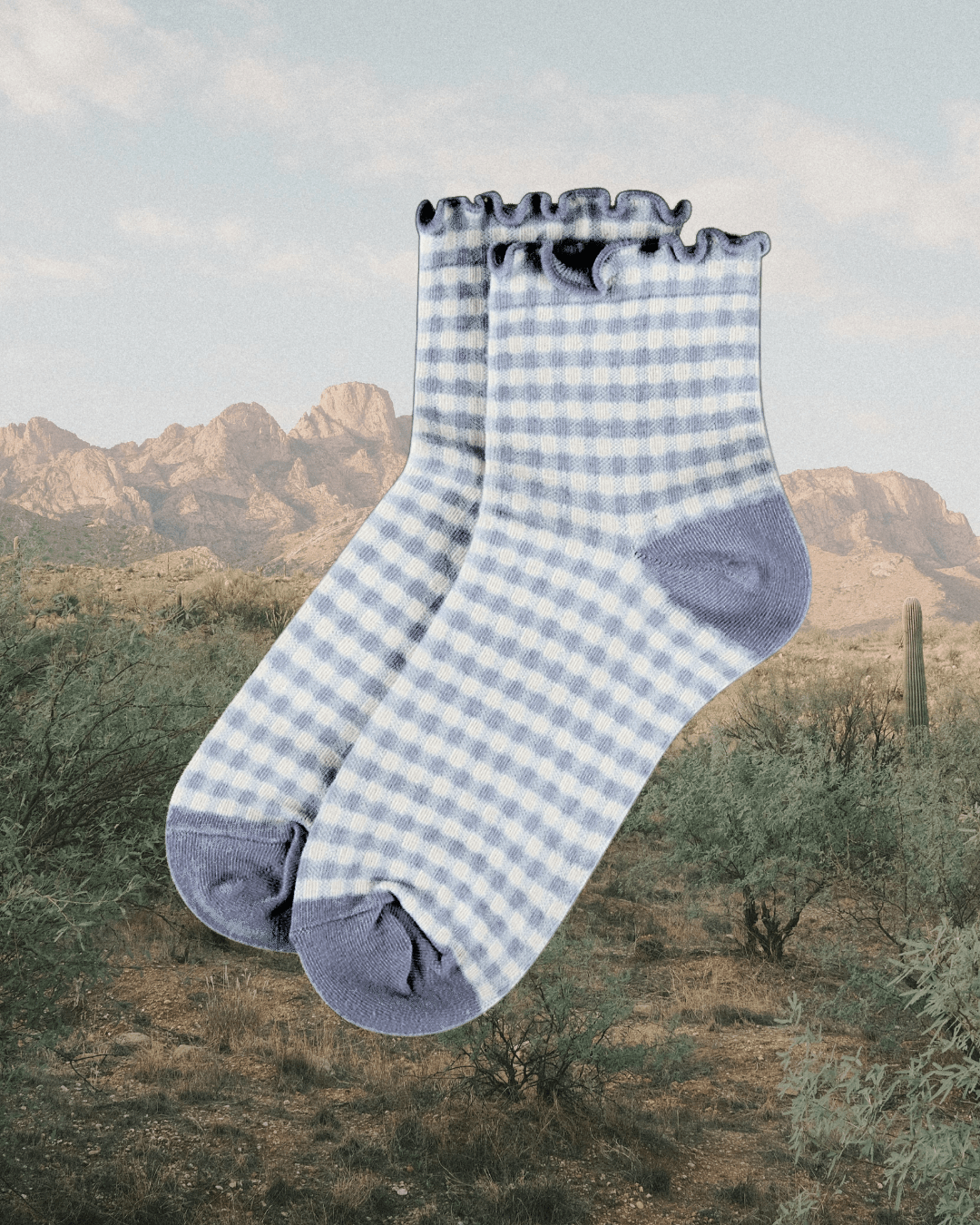 Gingham Anklet - Denim - Intrigue Ink Visit Bozeman, Unique Shopping Boutique in Montana, Work from Home Clothes for Women