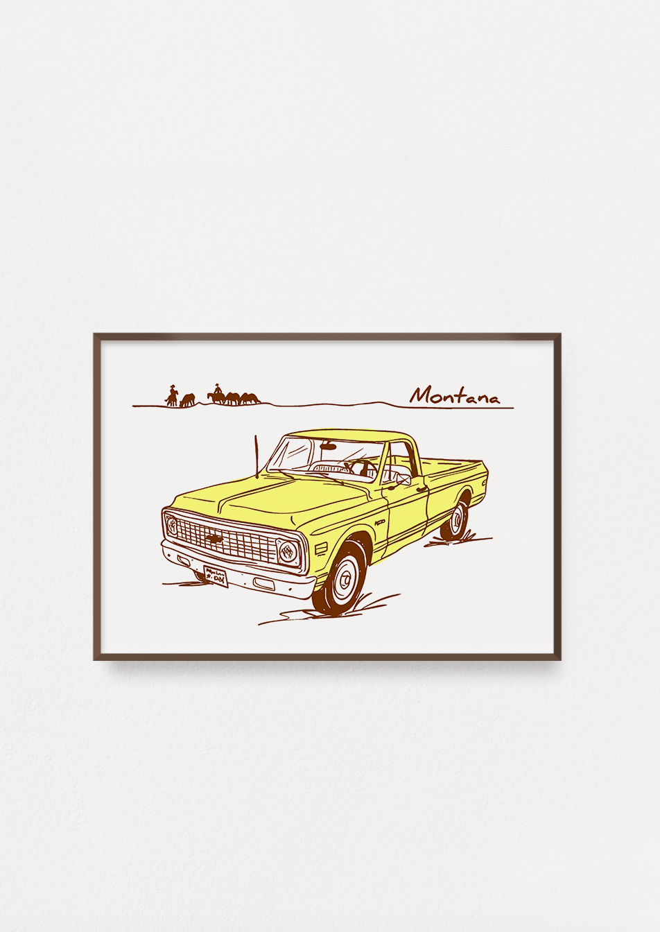 Montana Chevy Poster - Intrigue Ink Visit Bozeman, Unique Shopping Boutique in Montana, Work from Home Clothes for Women