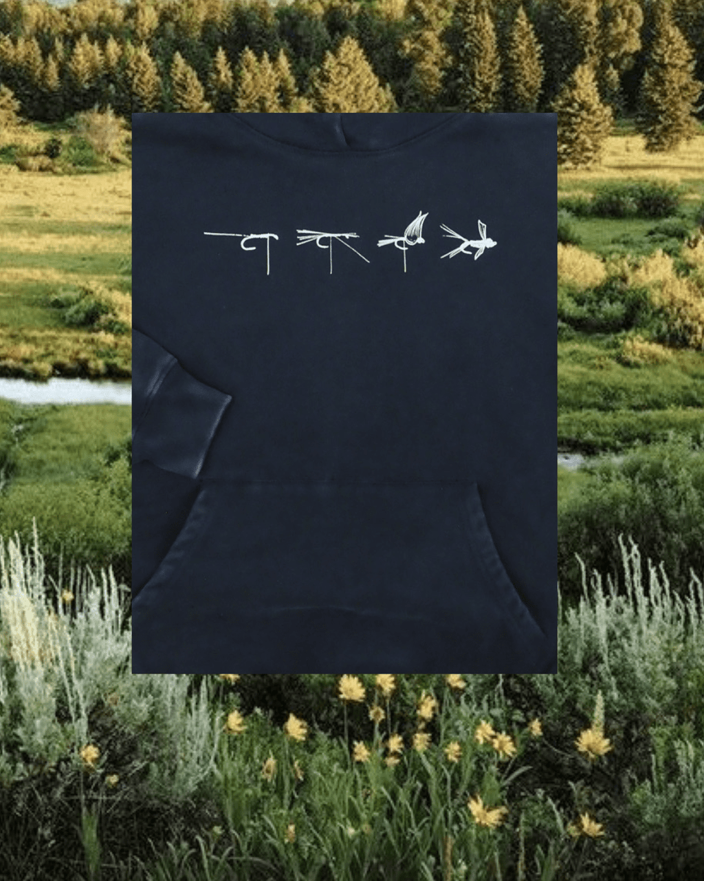 "Fly Tie" Hoodie in Vintage Black - Intrigue Ink Visit Bozeman, Unique Shopping Boutique in Montana, Work from Home Clothes for Women