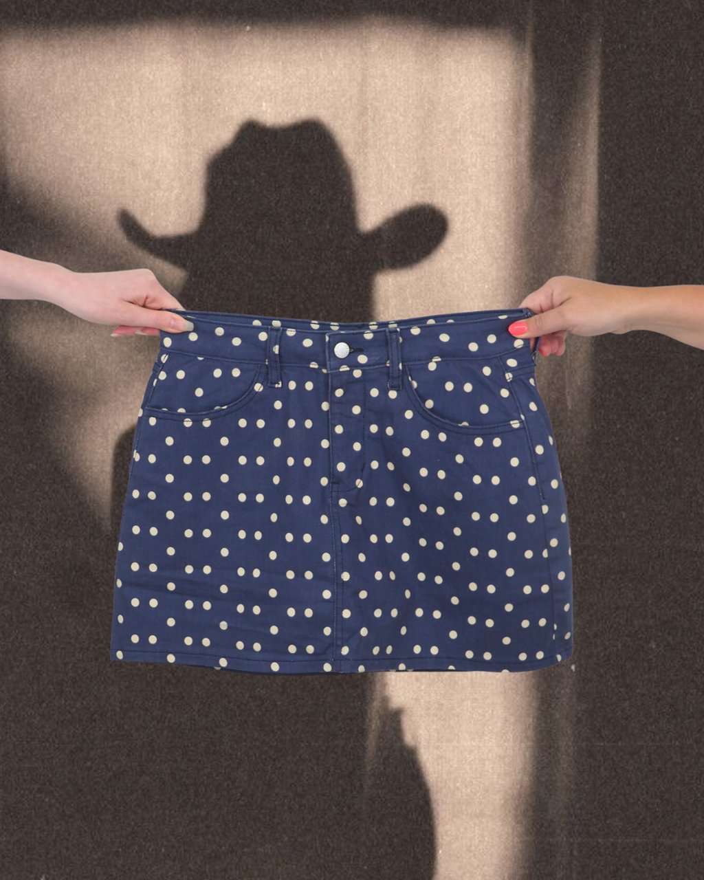 Navy Polka Dot Skort