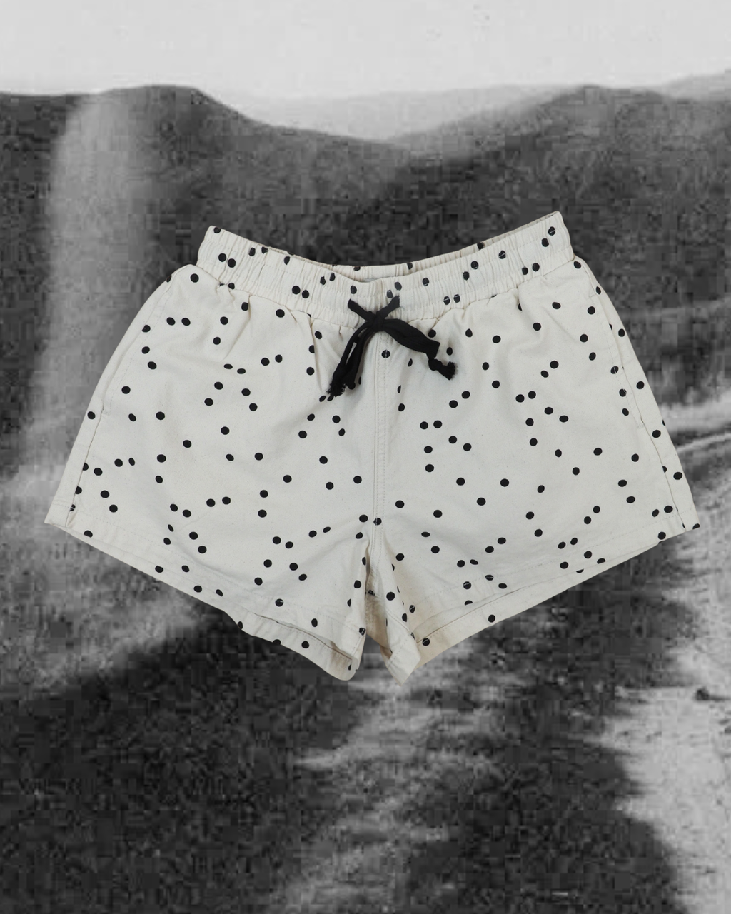 Polka Dot Elastic Bank Waist Shorts