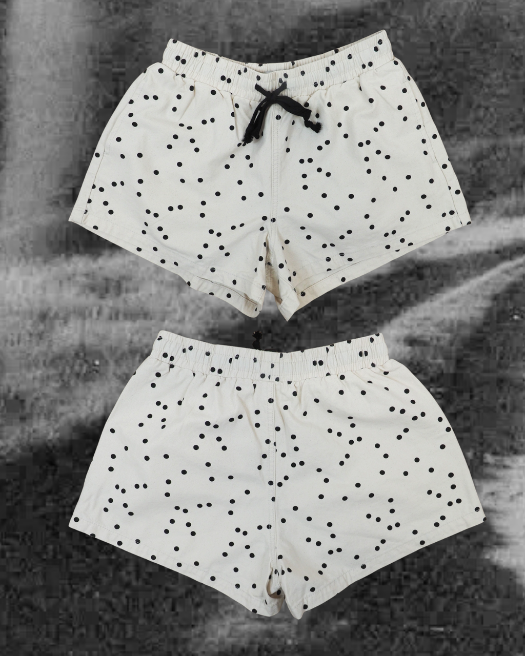 Polka Dot Elastic Bank Waist Shorts