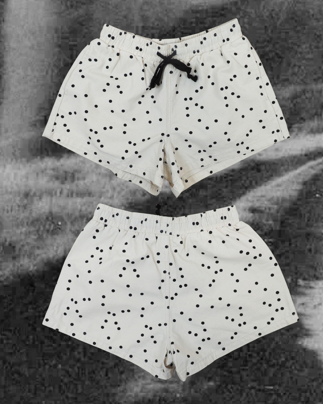 Polka Dot Elastic Bank Waist Shorts