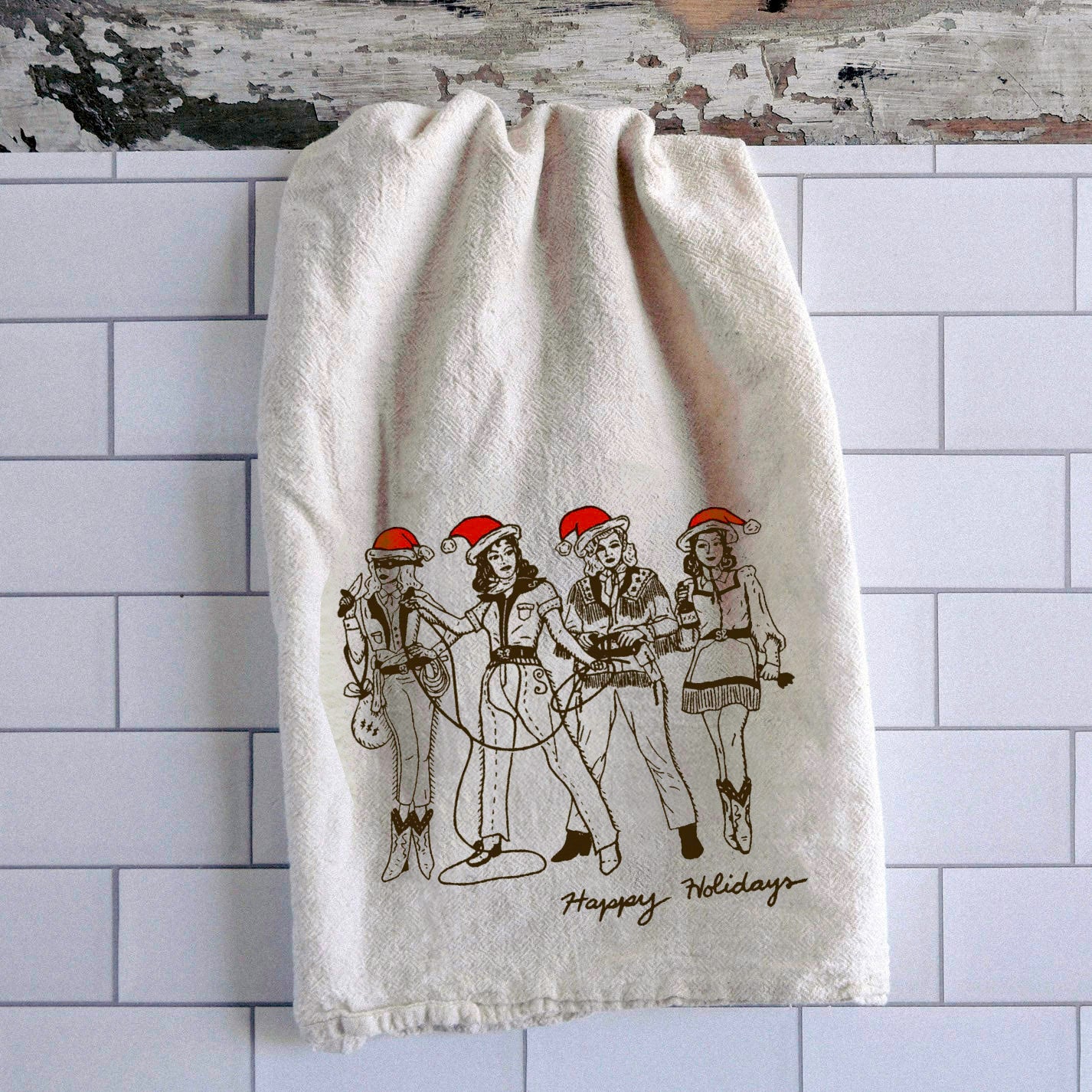 "Lady Gang" Holiday Tea Towel