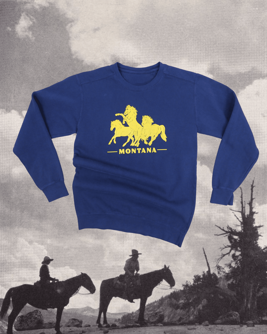 "Horsepower" Navy Pullover - Intrigue Ink Visit Bozeman, Unique Shopping Boutique in Montana, Work from Home Clothes for Women