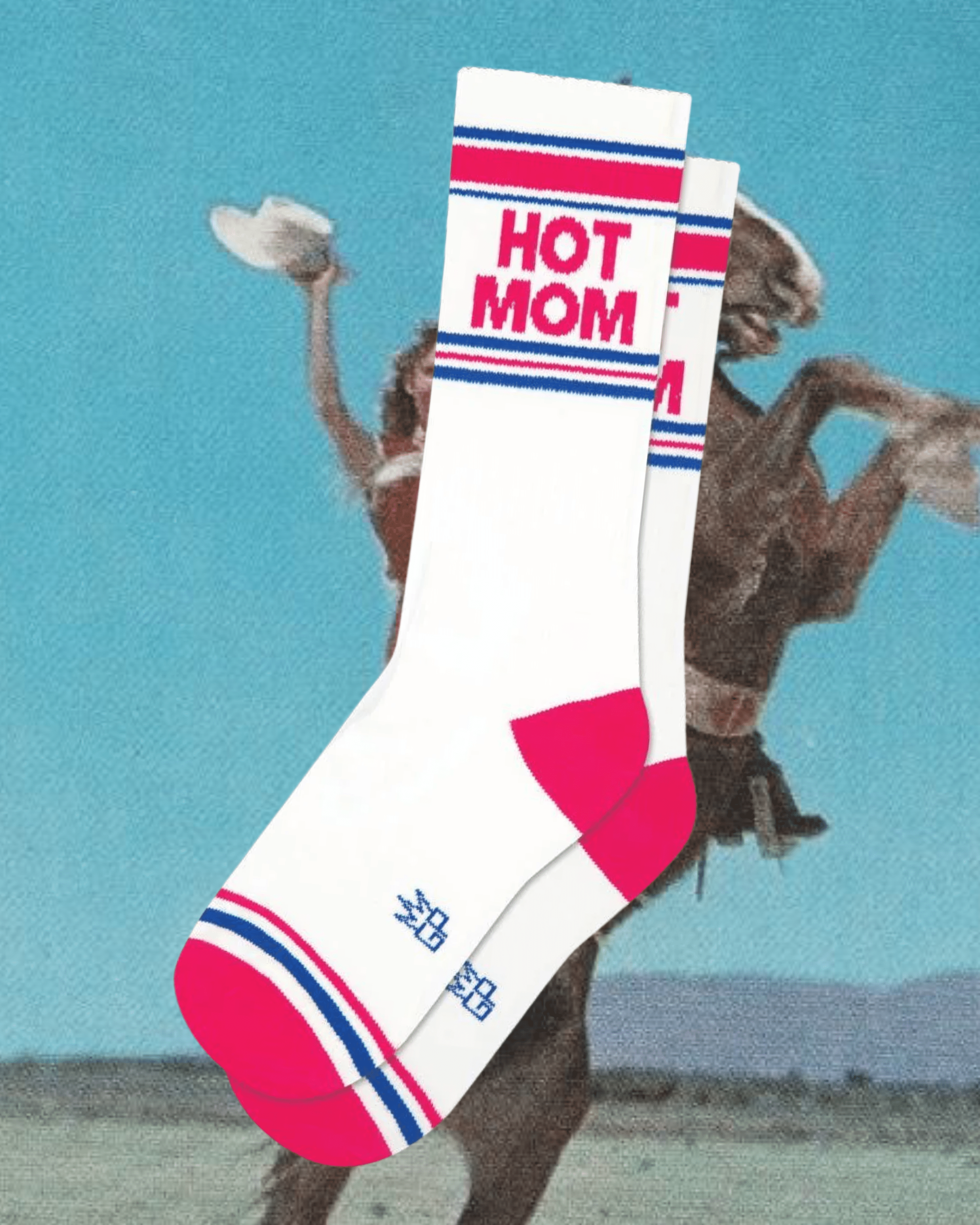 Hot Mom Gym Crew Socks - Intrigue Ink Visit Bozeman, Unique Shopping Boutique in Montana, Work from Home Clothes for Women