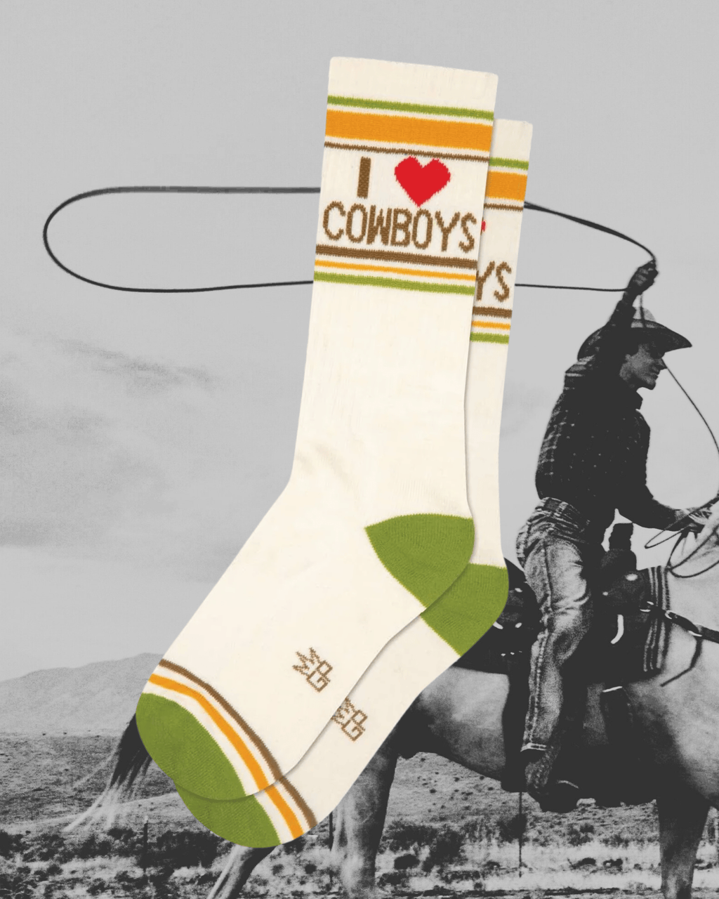 I Love Cowboys Crew Socks - Intrigue Ink Visit Bozeman, Unique Shopping Boutique in Montana, Work from Home Clothes for Women