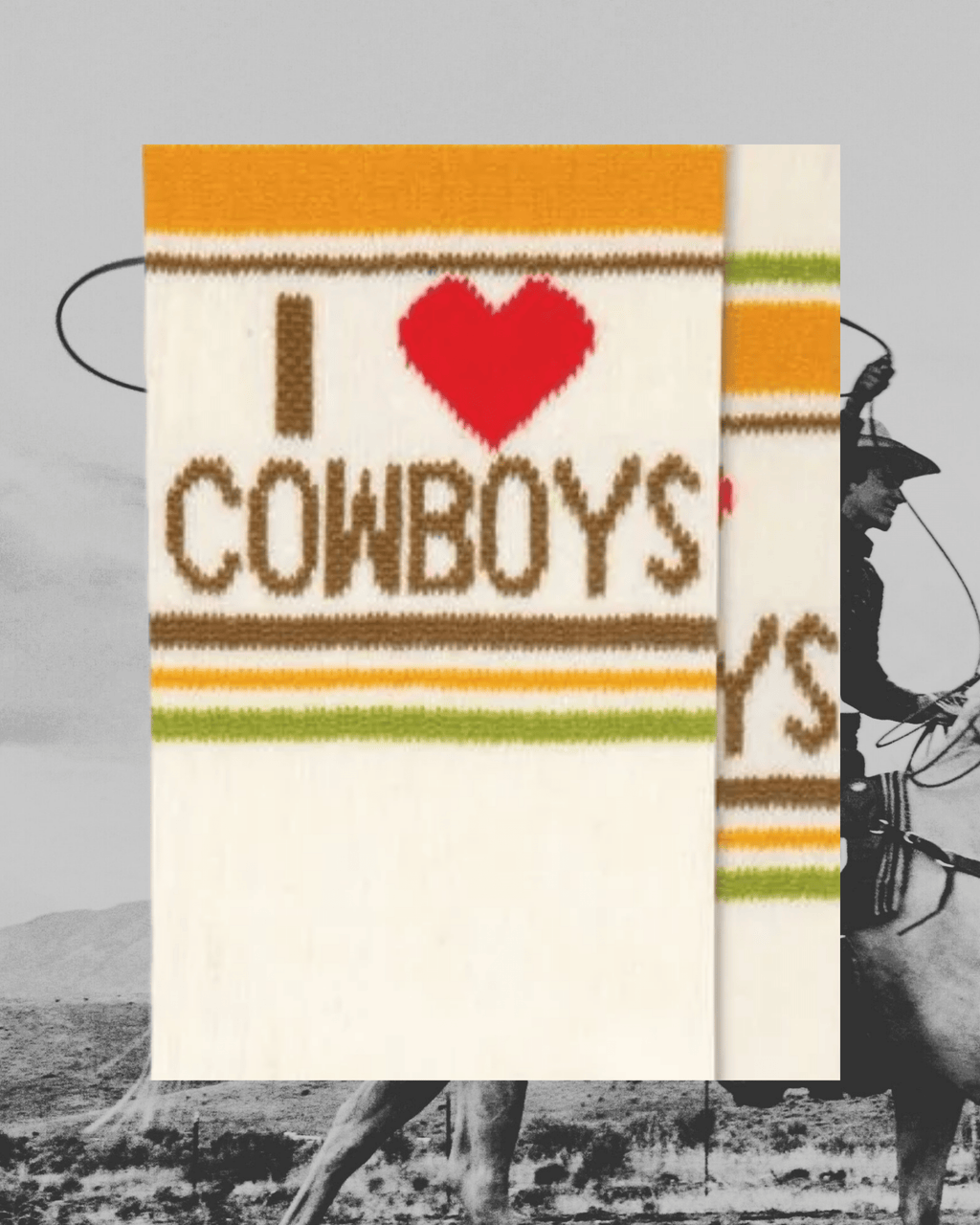 I Love Cowboys Crew Socks - Intrigue Ink Visit Bozeman, Unique Shopping Boutique in Montana, Work from Home Clothes for Women