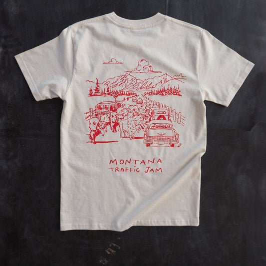 "Montana Traffic Jam" Tee - Intrigue Ink Visit Bozeman, Unique Shopping Boutique in Montana, Work from Home Clothes for Women