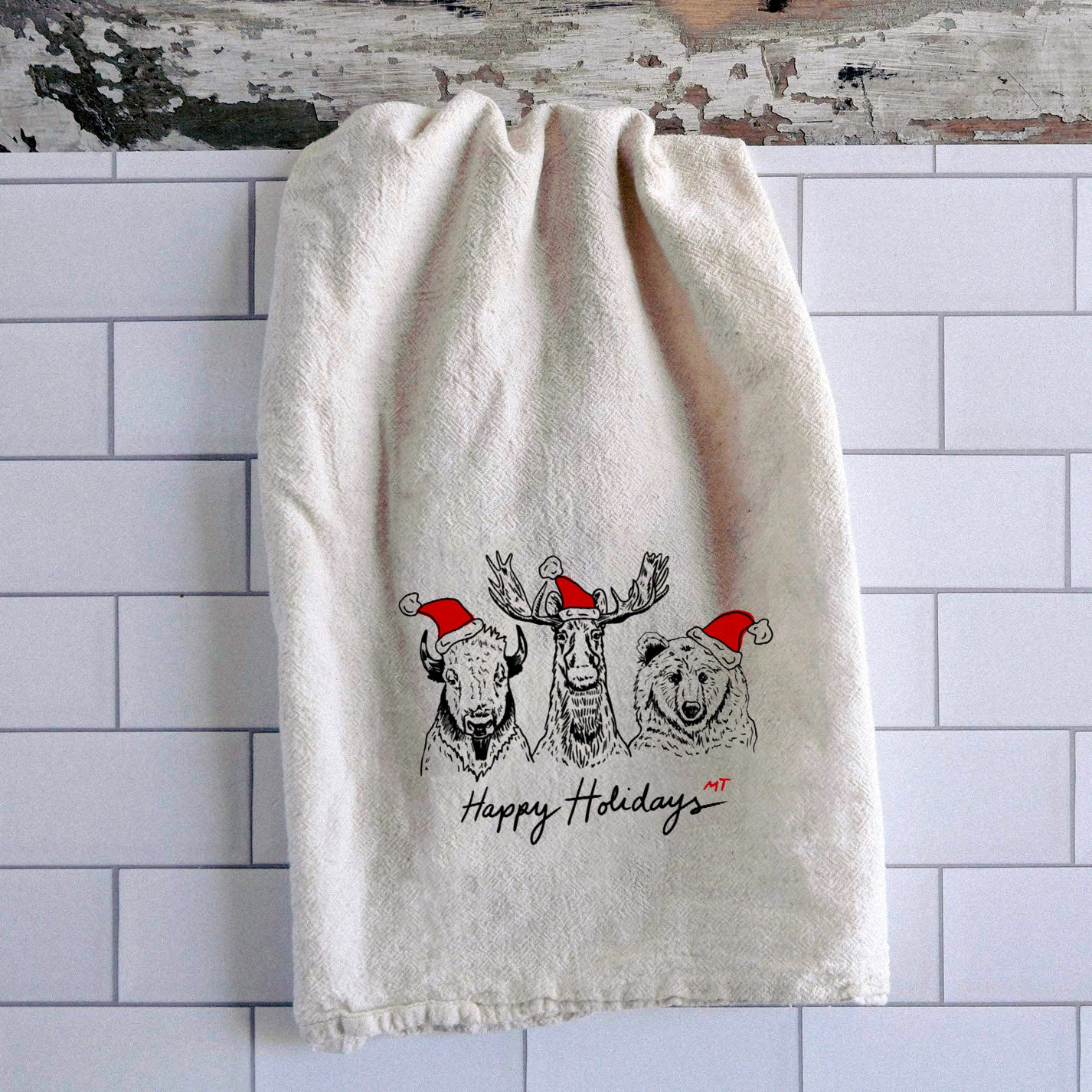 "Locals Only" Holiday Tea Towel