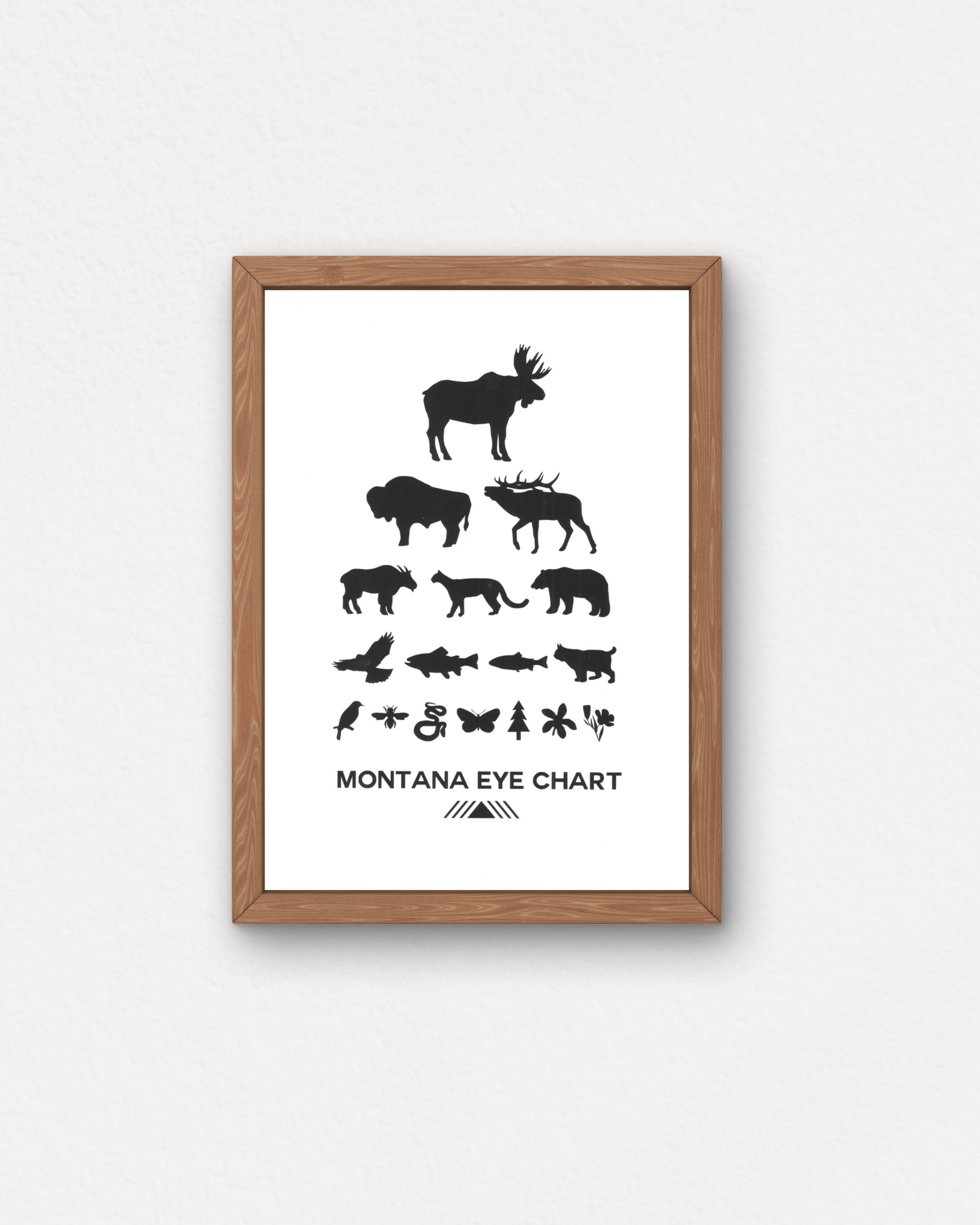 "Montana Eye Chart" Small Poster - Intrigue Ink Visit Bozeman, Unique Shopping Boutique in Montana, Work from Home Clothes for Women