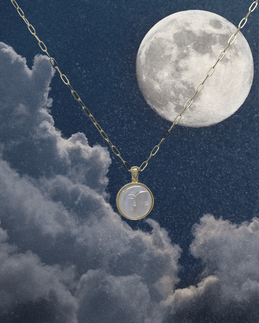 Pearl Man - in - The - Moon Necklace - Intrigue Ink Visit Bozeman, Unique Shopping Boutique in Montana, Work from Home Clothes for Women