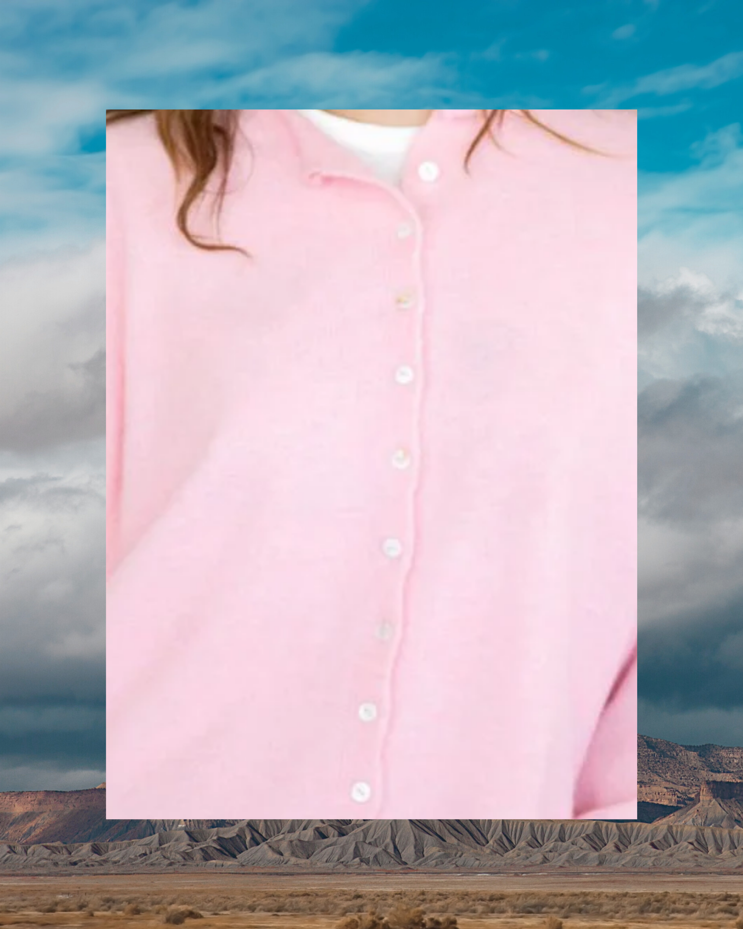 Button Up Cardigan - Pink