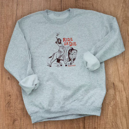 Ride or Die Light Grey Pullover